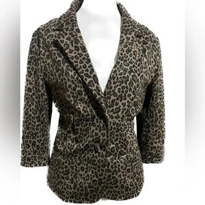 Kira Plastinina animal print 3/4 sleeve blazer